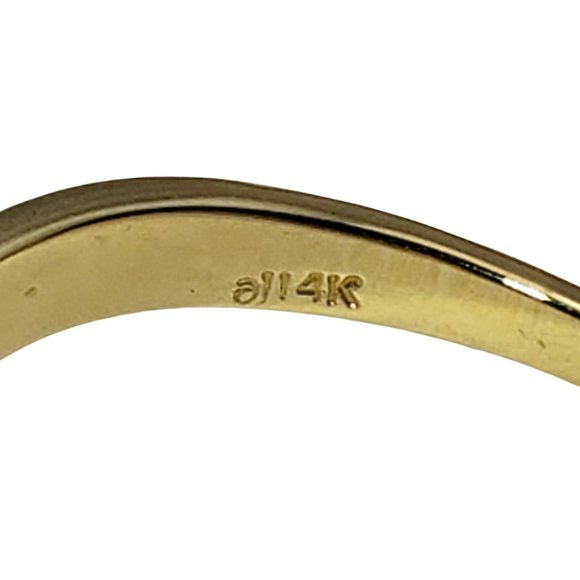 Vintage Set of 3 14K Yellow Gold Ruby/Emerald/Sapphire and Diamond Ring #12027 - Picture 6 of 8